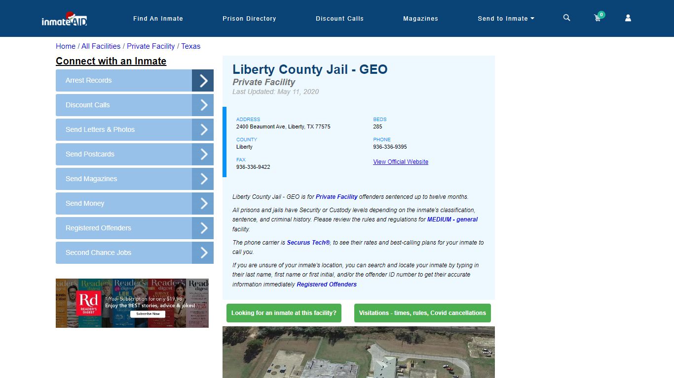 Liberty County Jail - GEO - Inmate Search - Liberty, TX